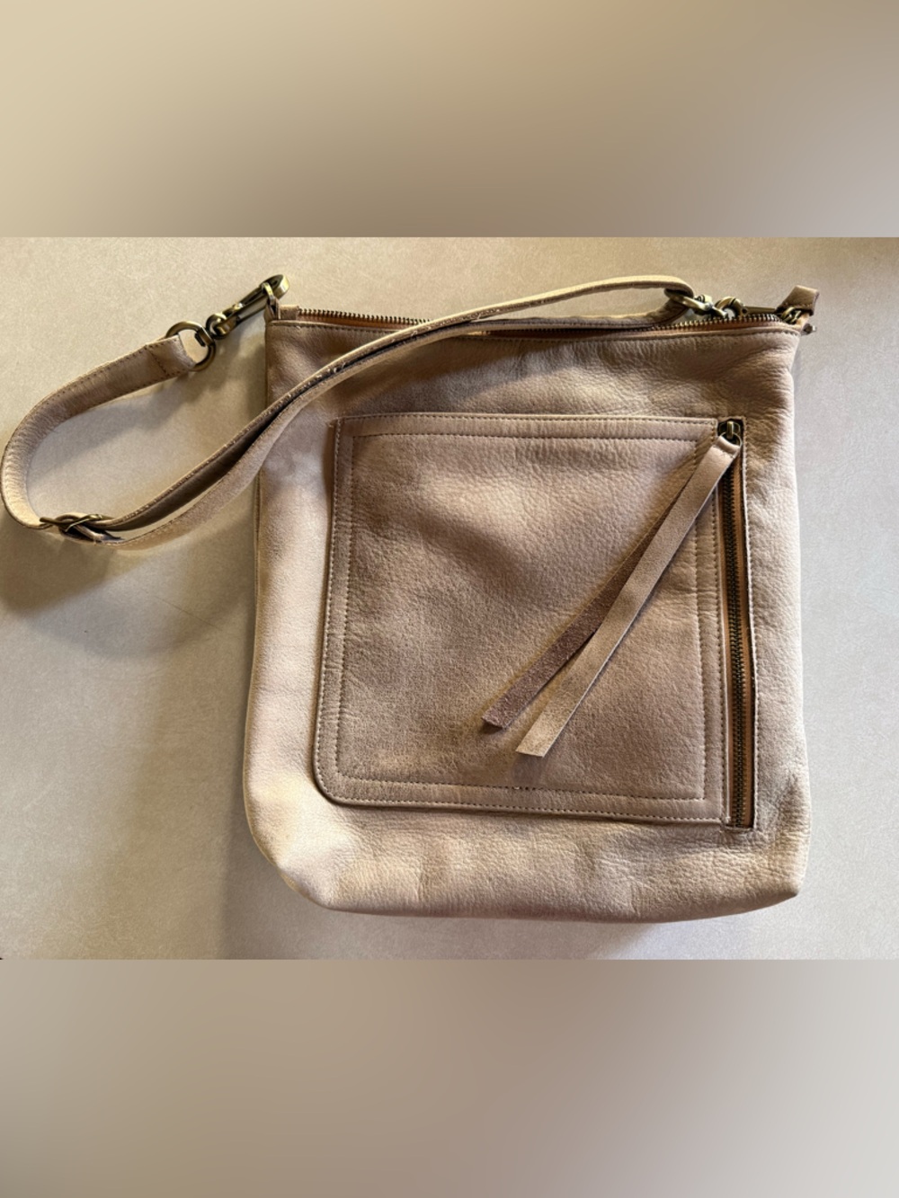 Carla Mancini Suede Tab Shoulder Bag
